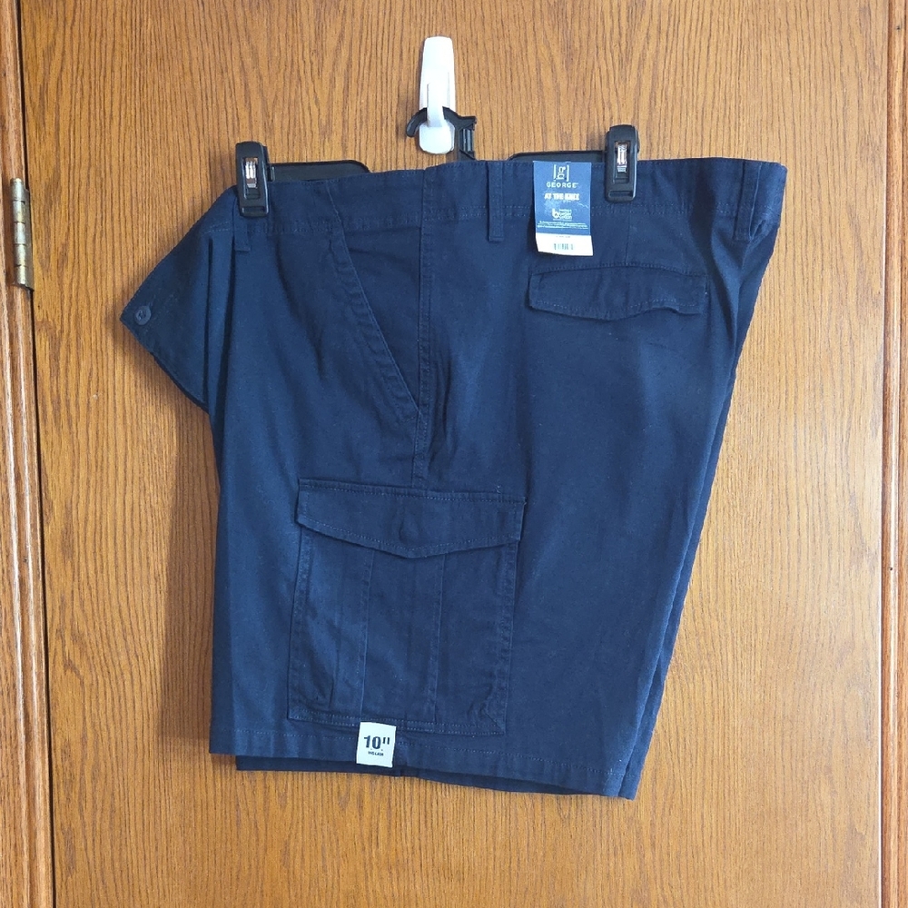 George Dark Blue Knee-Length Shorts